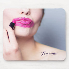 Nome personalizado Lipstick não aplicado mousepad