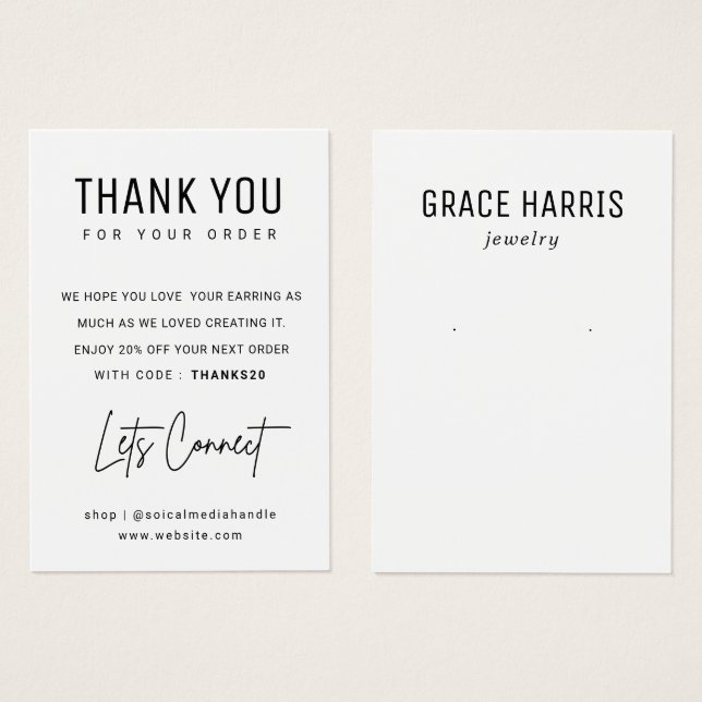 Nome personalizado Logotipo mostrando Cartões de a (Frente & Verso)