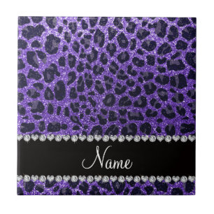 Nome personalizado manchas-leopardo roxas