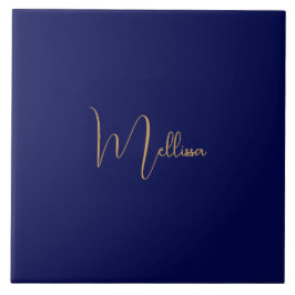 Nome personalizado minimalista azul