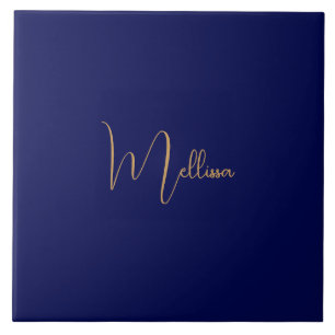Nome personalizado minimalista azul