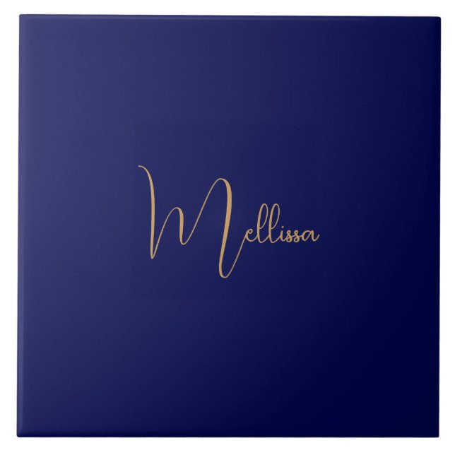 Nome personalizado minimalista azul  (Frente)