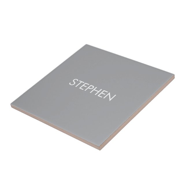 Nome personalizado minimalista cinza  (Lateral)