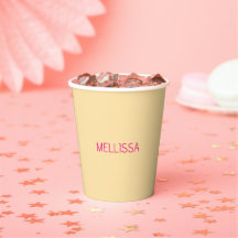 Nome personalizado minimalista creme