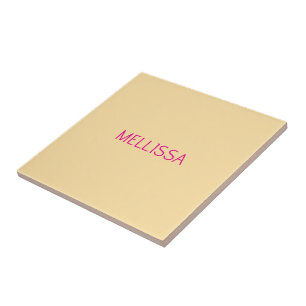 Nome personalizado minimalista creme