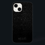 Nome personalizado minimalista de brilho preto mod<br><div class="desc">Capas de iphone de Nome Personalizado Mínimo da Brilhante Negra Moderna.</div>