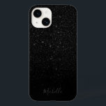 Nome personalizado minimalista de brilho preto mod<br><div class="desc">Capas de iphone de Nome Personalizado Mínimo da Brilhante Negra Moderna.</div>
