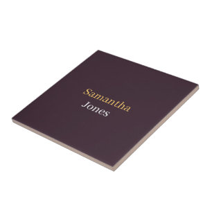 Nome personalizado minimalista moderno burgundy