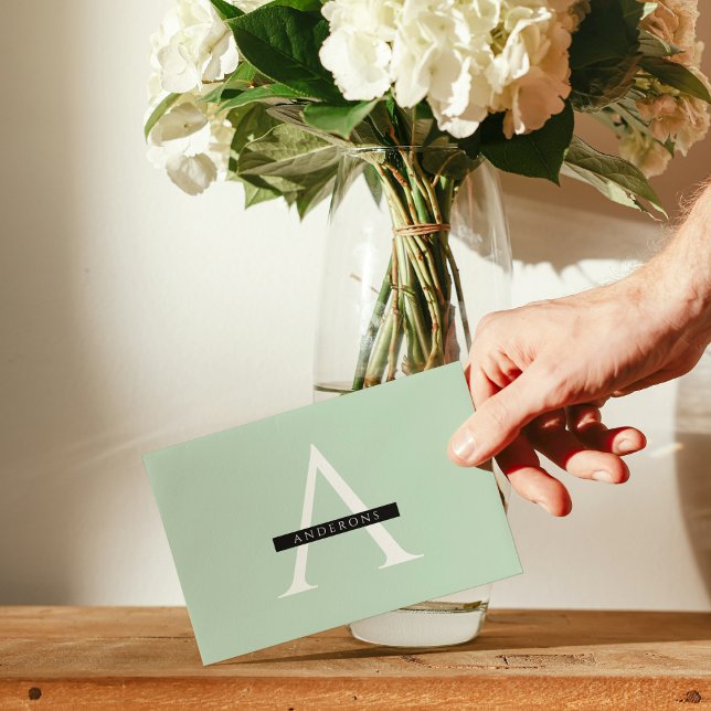 Nome Personalizado Mint Pastel Minimalista (Criador carregado)