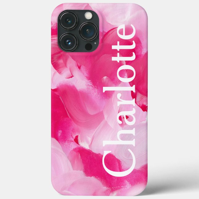 Nome Personalizado Moderno com Pincelada Abstrata  (Verso)