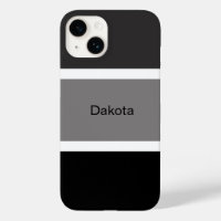 Nome Personalizado Moderno Faixa Cinza Preto Branc