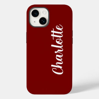 Nome Personalizado Moderno Minimalista Cereja Verm
