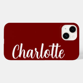 Nome Personalizado Moderno Minimalista Cereja Verm
