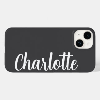 Nome Personalizado Moderno Minimalista Cinza