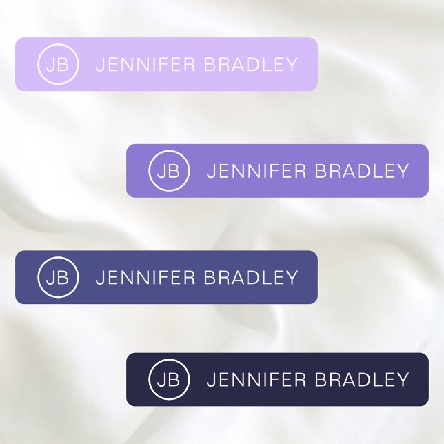 Nome Personalizado Monograma Etiquetas de Vestuári (Criador carregado)