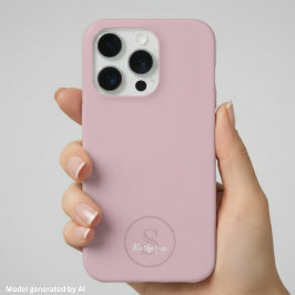Nome Personalizado Monograma Rosa Empoeirado