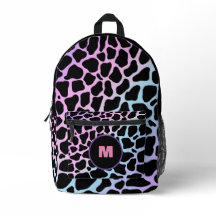 Nome Personalizado Multicolorido Impressão Animal 