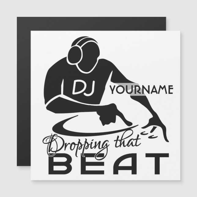 Nome personalizado Music DJ (Frente/Verso)