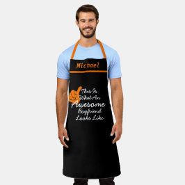 Nome personalizado Namorado BF Black Chef Baker In