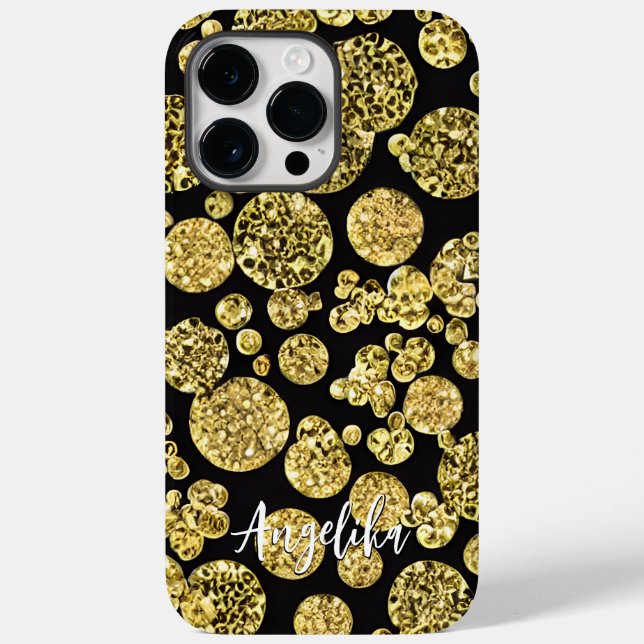 Nome Personalizado Negro e Dourado do Bolinhas (Verso)