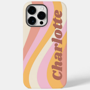 Nome Personalizado Onda Vintage Retro Feminino