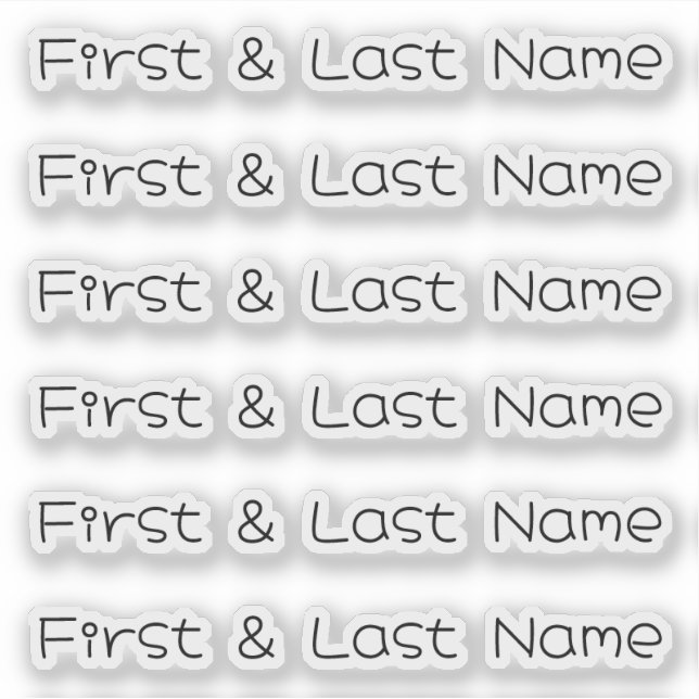 NOME PERSONALIZADO — Pacote de Etiquetas Personali (Frente)