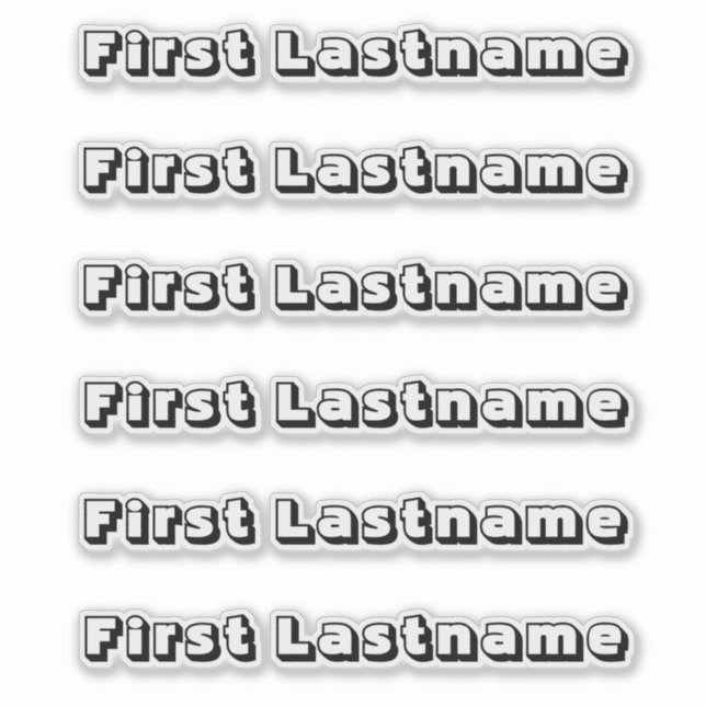 NOME PERSONALIZADO — Pacote de Etiquetas Personali (Frente)