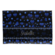 Nome personalizado, padrão de brilho cardíaco azul