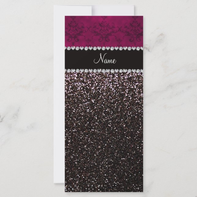 Nome personalizado pasta cor-de-rosa damasco preto (Frente)