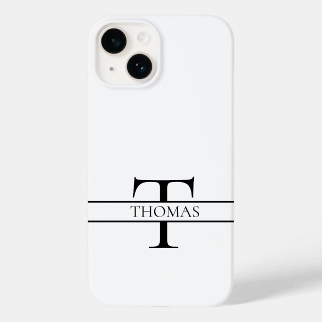 Nome Personalizado Personalizado Elegante Monogram (Verso)