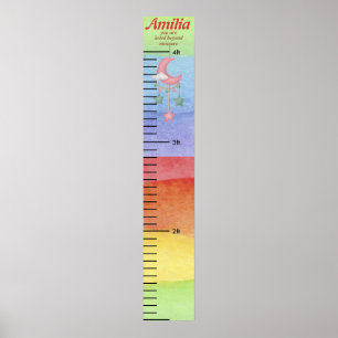 Nome Personalizado Poster de Crescimento do Rainbo