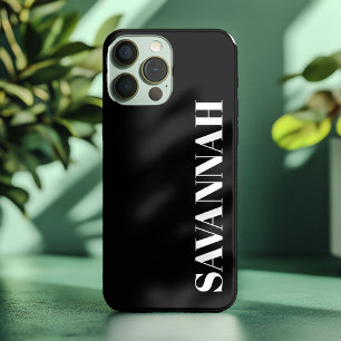 Nome personalizado preto simples