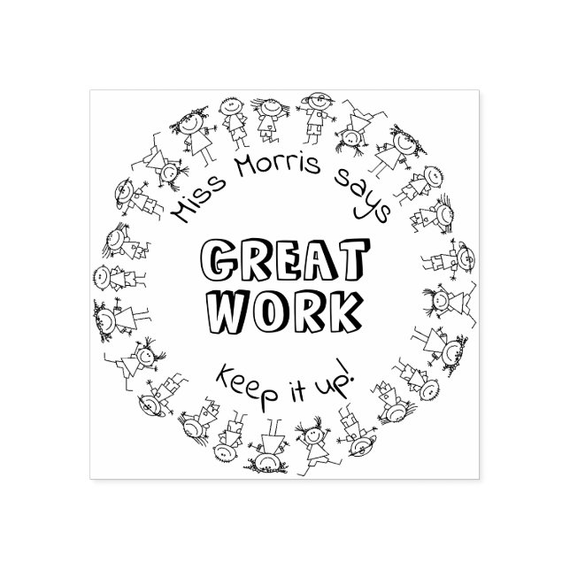 Nome Personalizado Professor Diz Excelente Carimbo (Impressão)