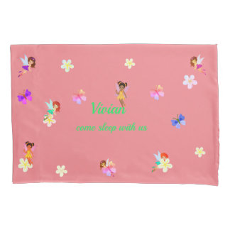 Nome Personalizado Raparigas Fairies Pillowcase