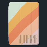 Nome Personalizado Retro Bright Pastel Summer<br><div class="desc">Este gabinete iPad personalizado apresenta um design de bloco de cor diagonal moderno em tons pastel suaves de menta, pêssego e coral. Uma personalização vertical ousada adiciona um toque pessoal na moda, fazer ideal para estudantes, criativos ou qualquer pessoa que queira carregar sua tecnologia de uma forma divertida e atraente....</div>