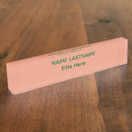 Nome personalizado rosa e verde elegante