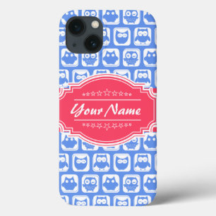 Nome Personalizado Rosa Quente Azul