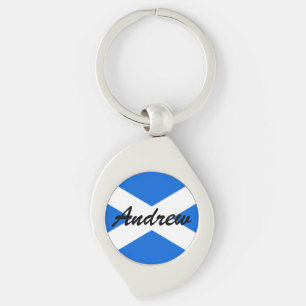 Nome personalizado Scottish Flag Metal Chaveiro cn