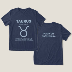 Nome Personalizado / Sinal de Zodíaco Texto Taurus