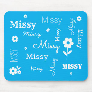 Nome Personalizado: Sky Blue e White Mouse Pad