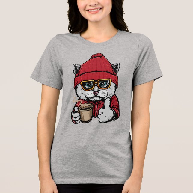 Nome Personalizado / Texto Cubo Café Cat (Frente)