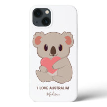 Nome Personalizado, Texto e Cor Amor Koala