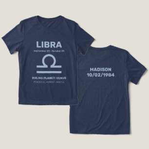 Nome Personalizado / Texto Símbolo Zodíaco Libra