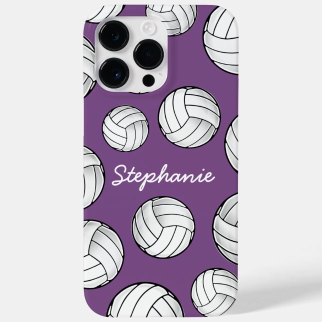 Nome Personalizado Único Roxo de Voleibol (Verso)