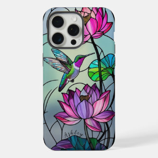Nome Personalizado Vidro Estampado Hummingbird Flo