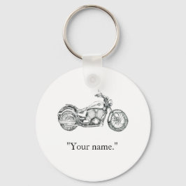 Nome personalizado Vintage Motorbike Chaveiro