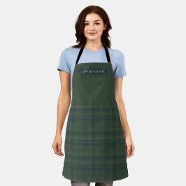 Nome Personalizado Xadrez de Tartan Verde Buffalo