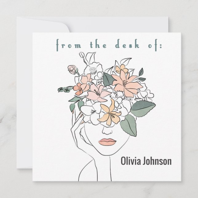 Nome Personalizar do Cartão de Carta de Arte Moder (Frente)