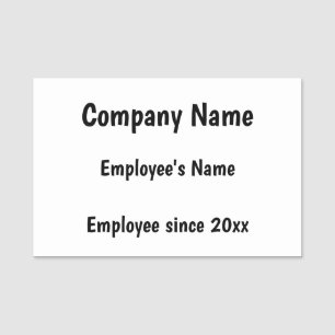 Nome Personalizar Nomes de etiqueta de Funcionários