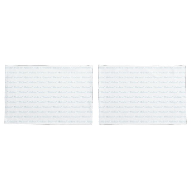 Nome personalizável branco-claro-azul-duplo (Verso - conjunto)